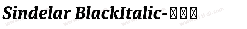 Sindelar BlackItalic字体转换